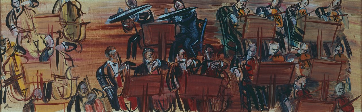 Orkestern, av Raoul Dufy (1877-1953). Frankrike, 1900-talet. av Raoul Dufy