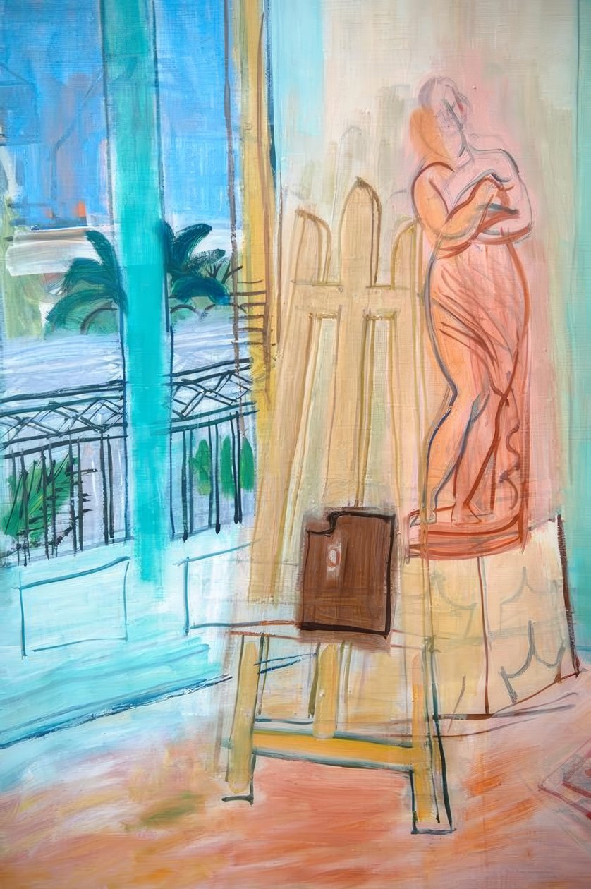 Ateljén till målaren med den röda skulpturen av Raoul Dufy