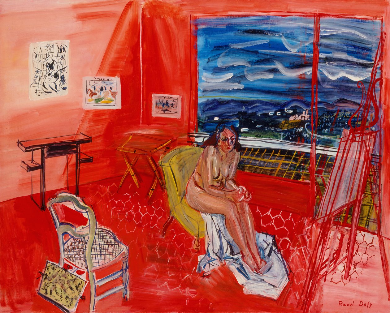 Vence Workshop (olja på duk) av Raoul Dufy