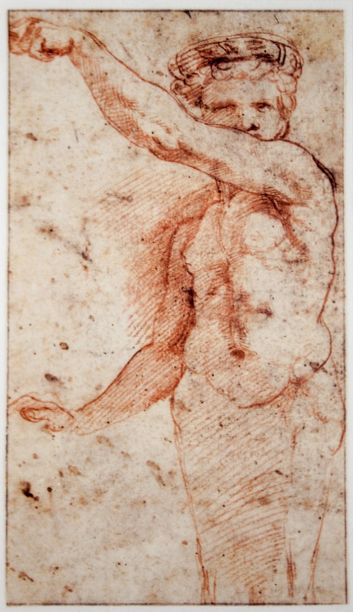 Herm med upphöjd vänster arm, höger arm sänkt av Raffaello Sanzio Raphael