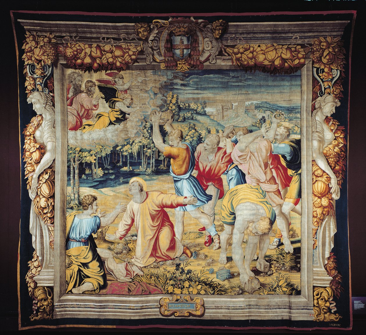 St. Stephen, vävd vid Louvrens verkstad av Jean Lefevre, 1655-61 (gobeläng) av Raffaello Sanzio Raphael