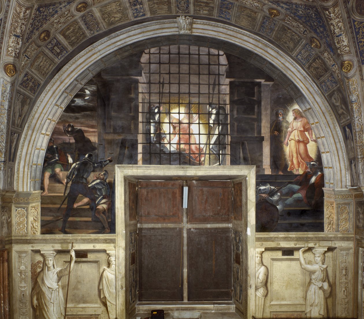 Sankt Peters befrielse, Heliodorus rum, 1514 av Raffaello Sanzio Raphael