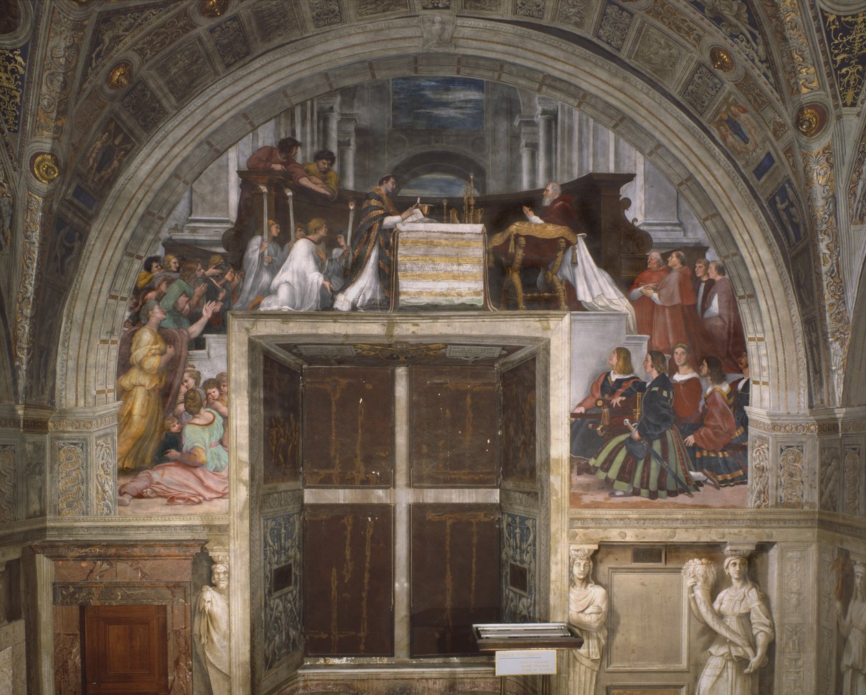 Mässan i Bolsena, Heliodorus rum, 1512-14 av Raffaello Sanzio Raphael