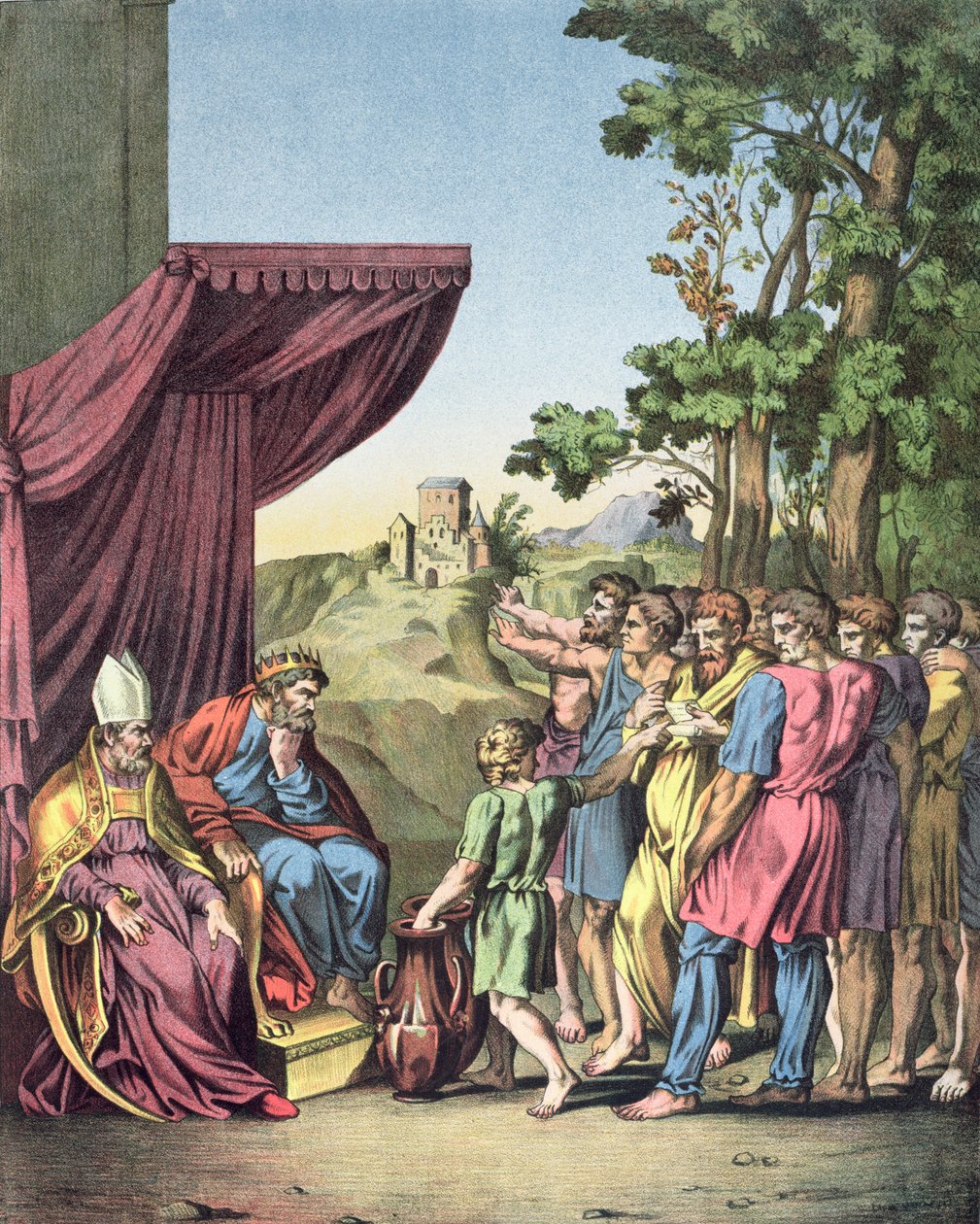 Israeliternas ockupation och uppdelning av Kanaans land av Raffaello Sanzio Raphael
