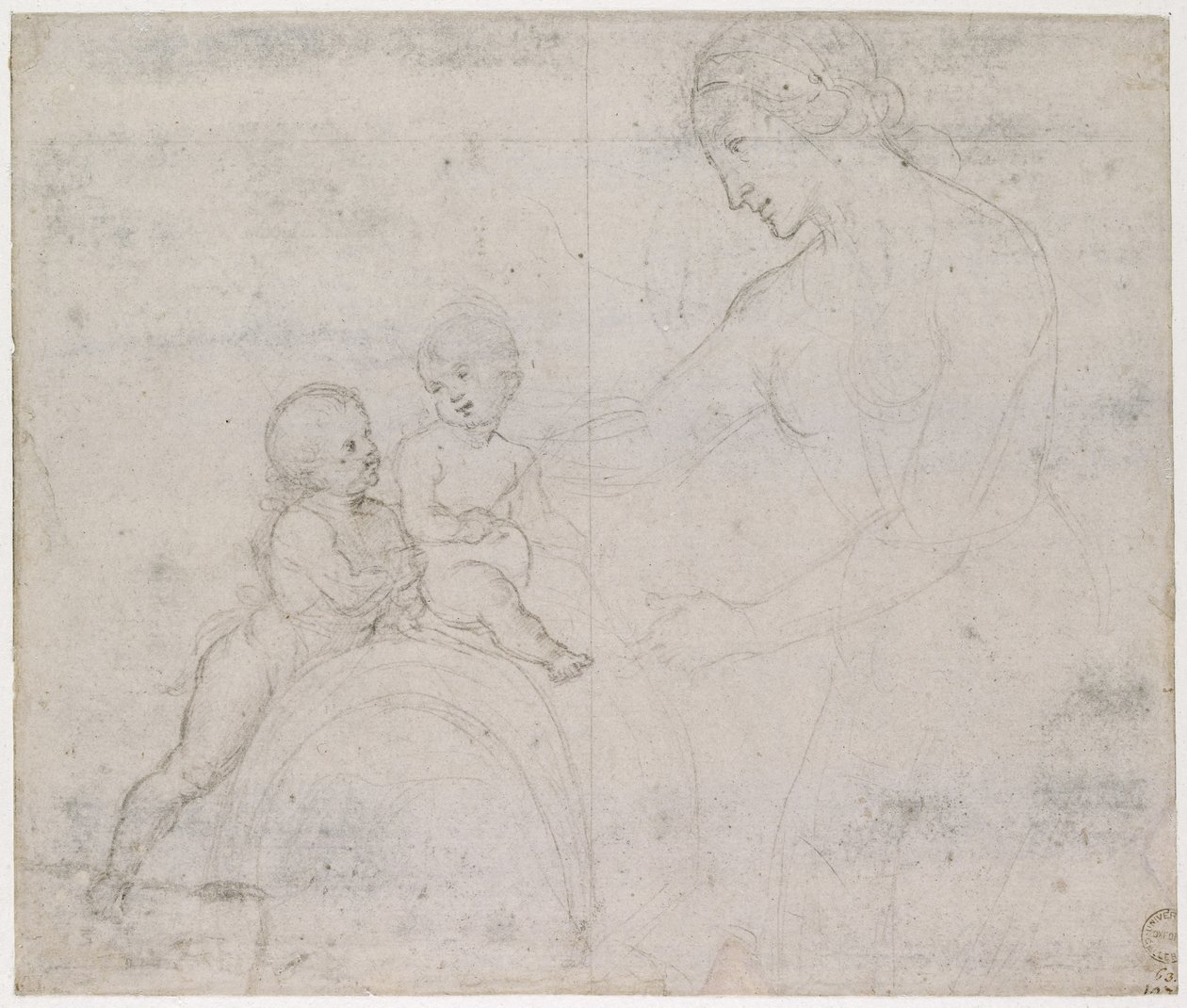 Jungfrun och barnet med St John, WA1846.146 av Raffaello Sanzio Raphael