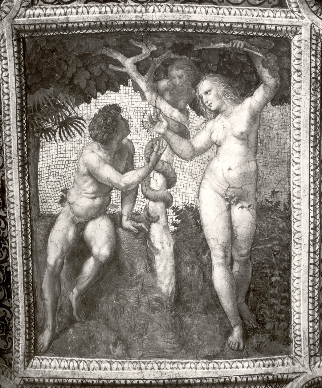 Adam och Eva, från Stanza della Segnatura, c.1508-11 av Raffaello Sanzio Raphael