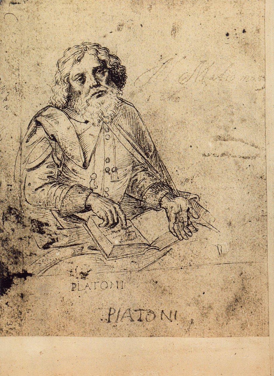Porträtt av Platon; teckning av Raphael. Gallerie dellAccademia, Venedig av Raffaello Sanzio Raphael