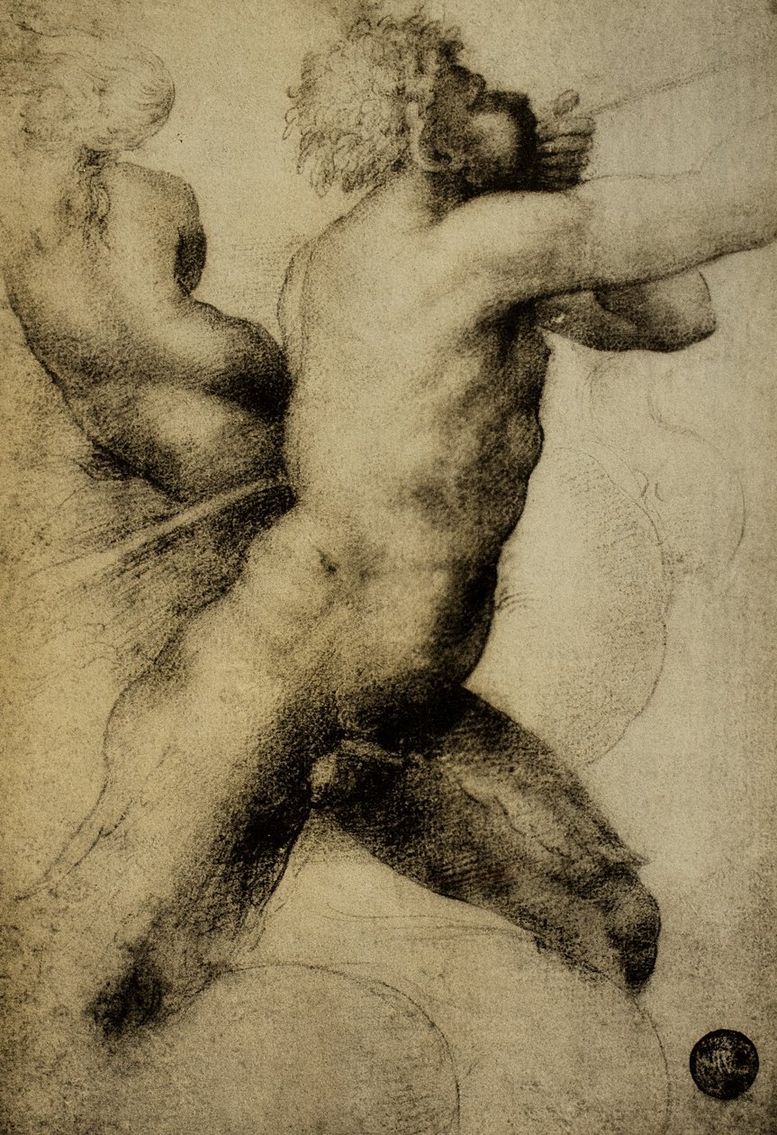 Triton och Nereid; teckning av Raphael. Gallerie dellAccademia, Venedig av Raffaello Sanzio Raphael