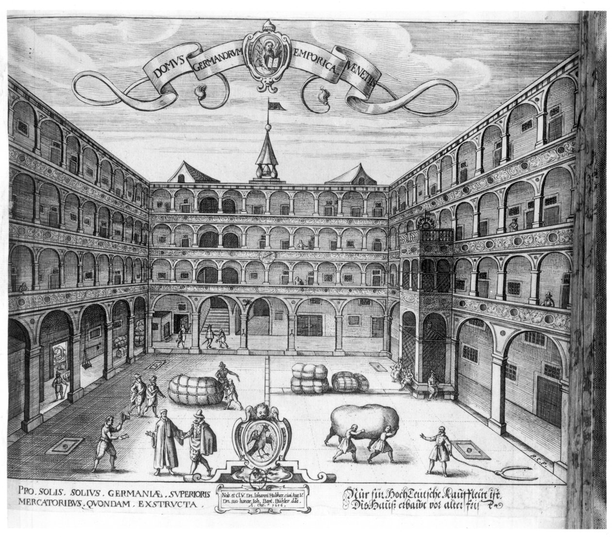 "Tyskarnas hus" i Venedig, 1616 av Raphael Custos