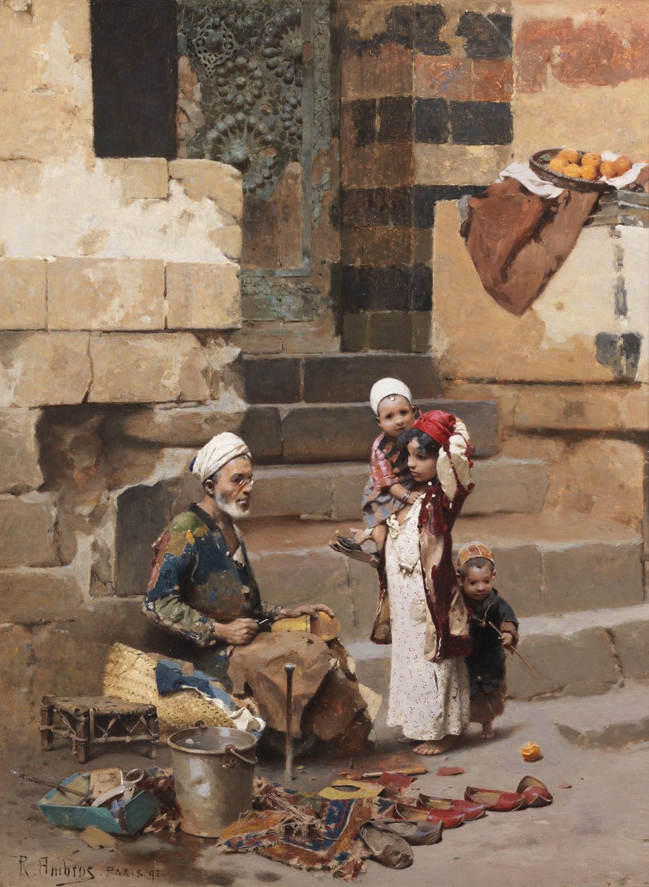 Den gamla skomakaren, Kairo av Raphael von Ambros