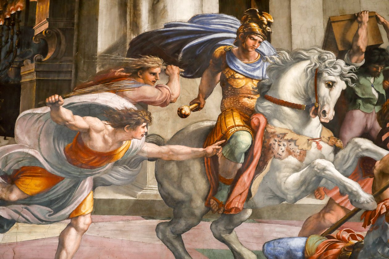 Utvisning av Heliodorus från templet. 1511-1512 (fresk) av Raphael