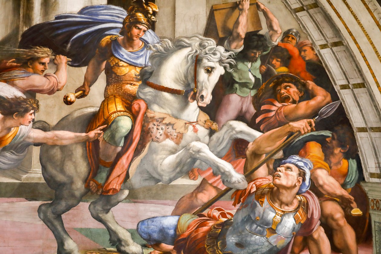 Utvisning av Heliodorus från templet. 1511-1512 (fresk) av Raphael