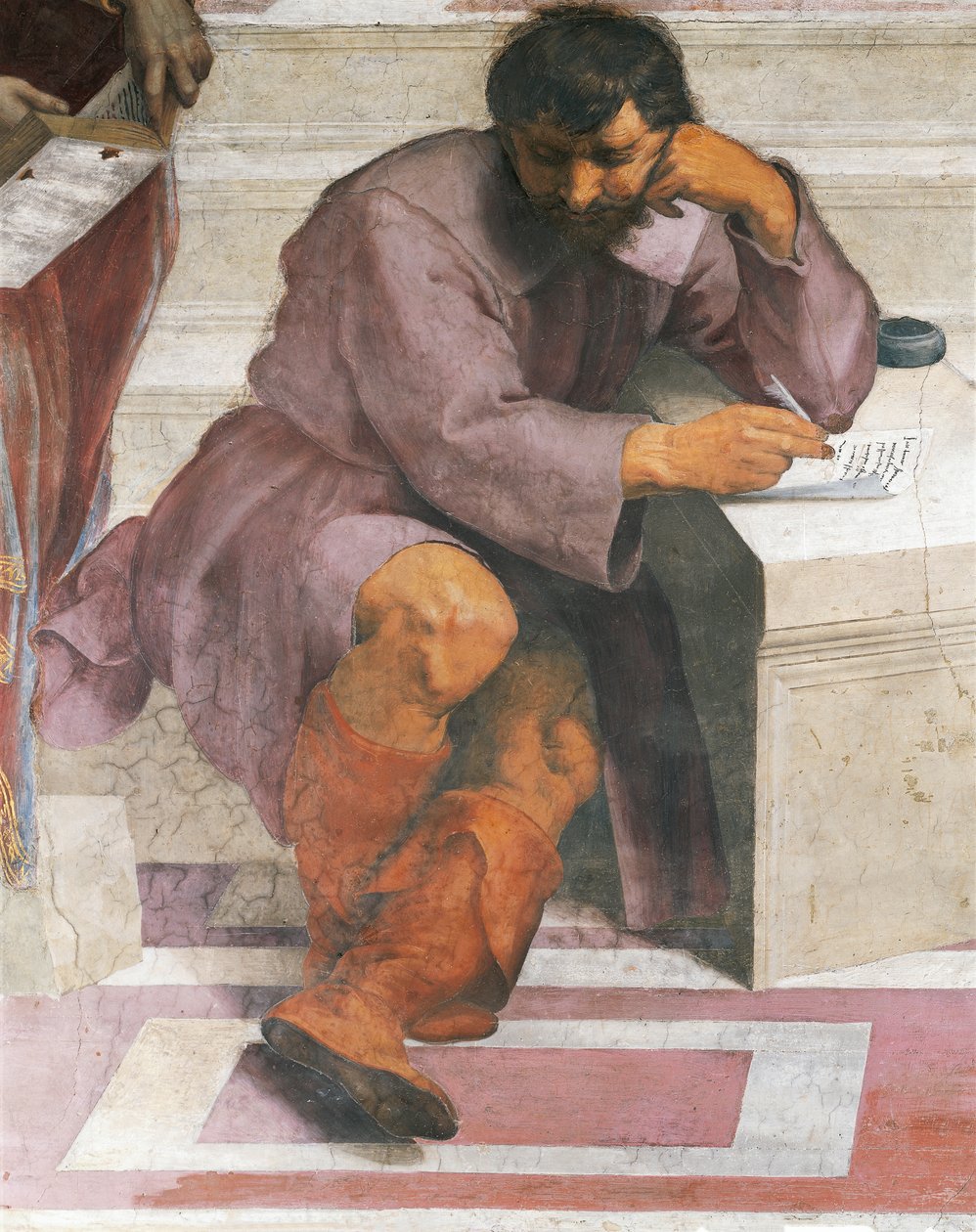 Herakleitos, detalj av Atens skola av Raphael