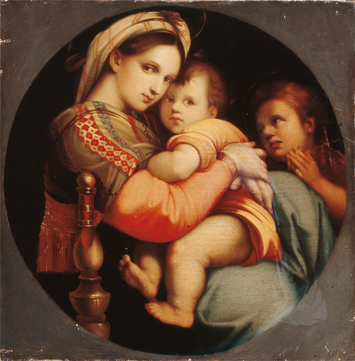 Madonna of the Chair (olja på duk) av Raphael (1483 1520) (after)