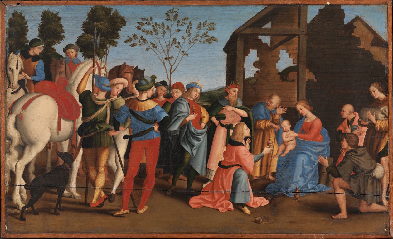 Konungarnas tillbedjan av Raphael (1483 1520) (after)