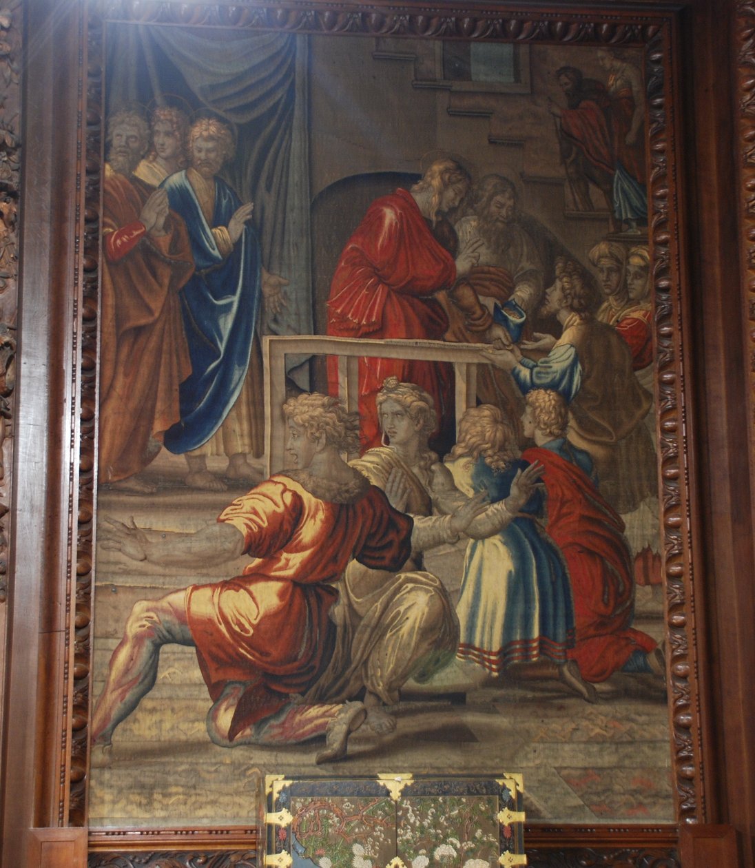Ananias död, Mortlake workshop av after Raphael
