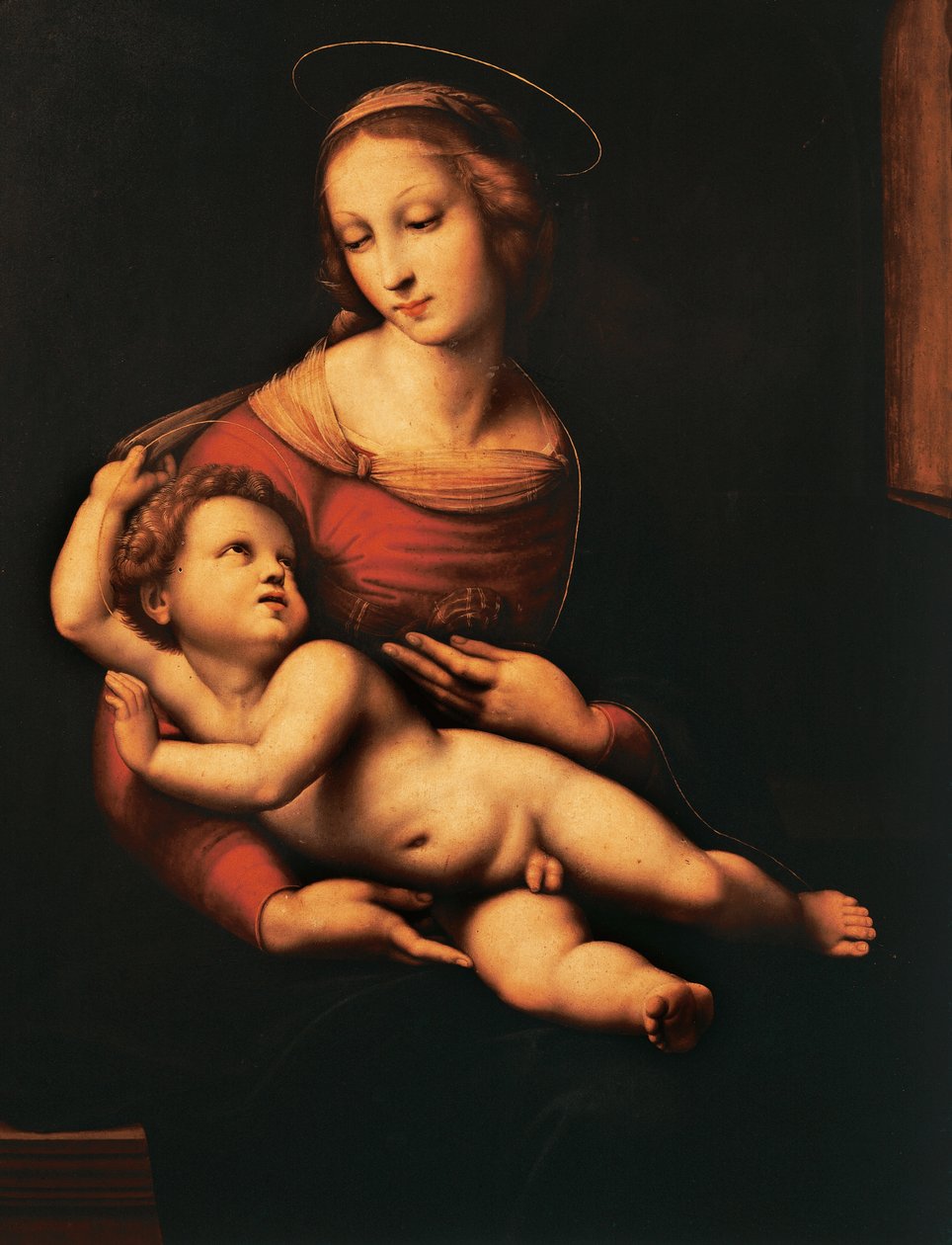 Bridgewater Madonna (Madonna and Child) av Raphael Sanzio (1483-1520), olja på duk, 81x56 cm av Raphael (1483 1520)