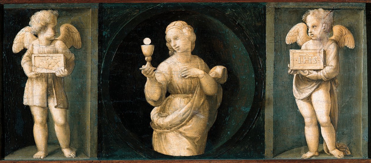 Faith, predella från Baglionis altartavla av Raphael (1483 1520)