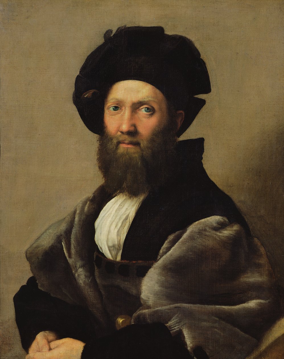 Porträtt av Baldassare Castiglione (1478-1529) före 1516 (olja på duk) av Raphael