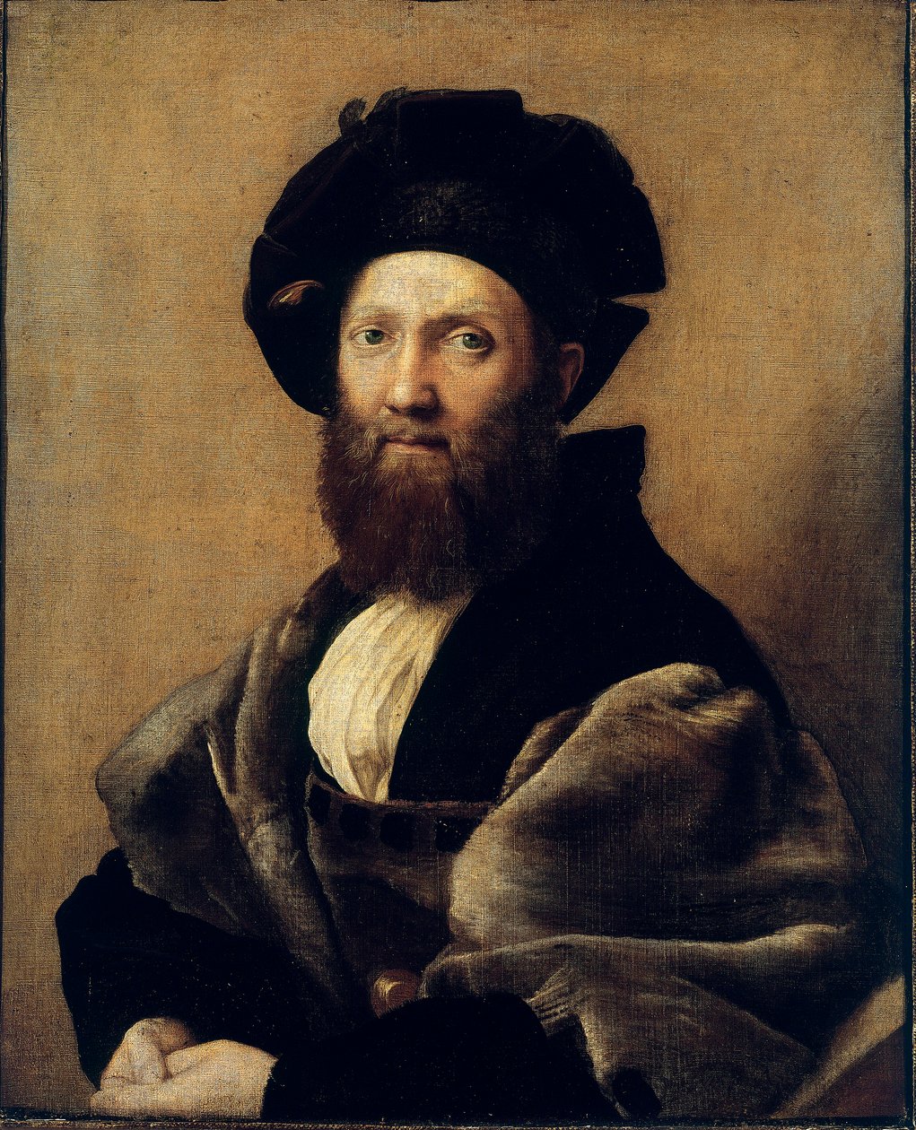Porträtt av Baldassare Castiglione (Olja på duk av Raphael