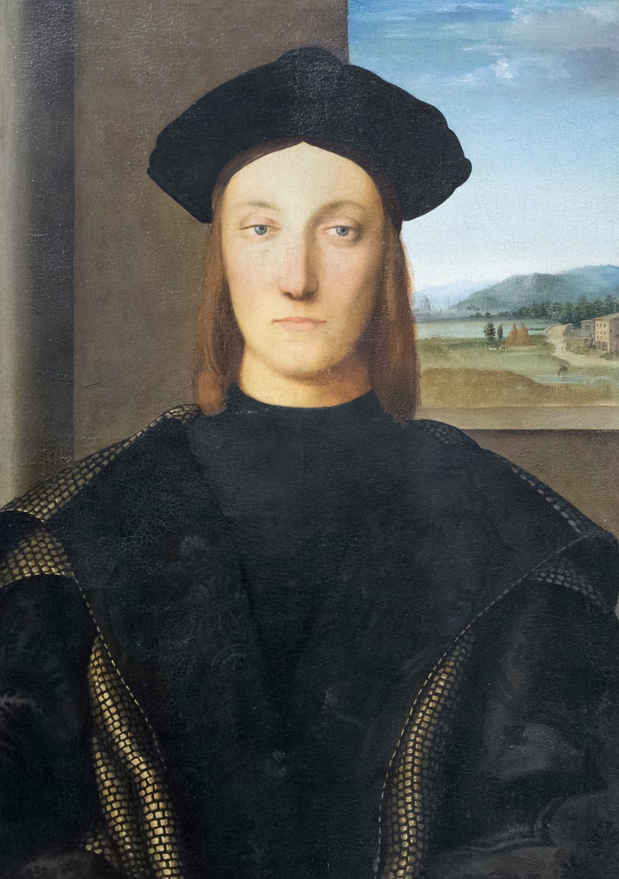 Porträtt av Guidubaldo da Montefeltro av Raphael (1483-1520)