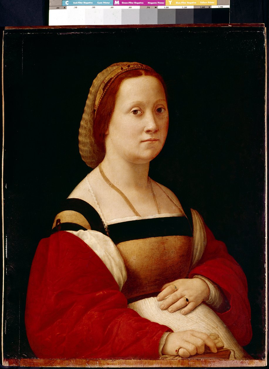 Den gravida kvinnan (La Gravida) (olja på trä av Raphael