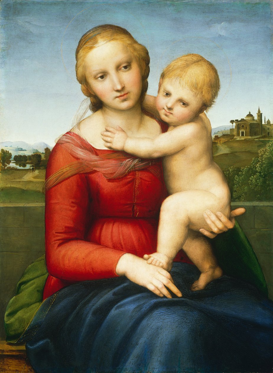 The Small Cowper Madonna, c.1505 (olja på panel) av Raphael