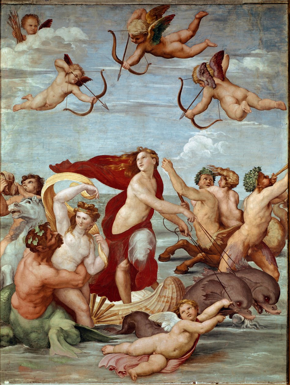 The Triumph of Galatee Fresco av Raphael (Raffaello Sanzio 1483-1520). 1511 (färsk) av Raphael