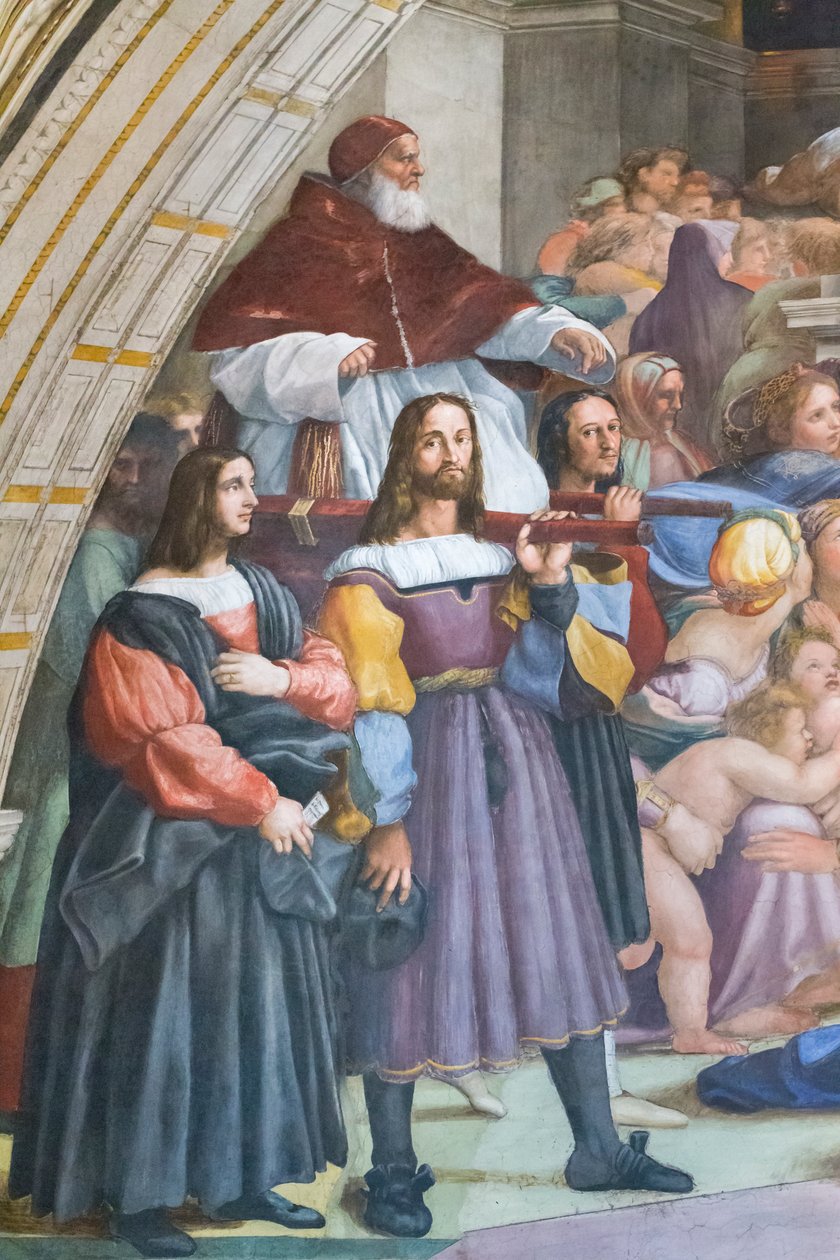 Utvisningen av Heliodorus från templet, Heliodorus rum, detalj av Raphael (1483 1520)