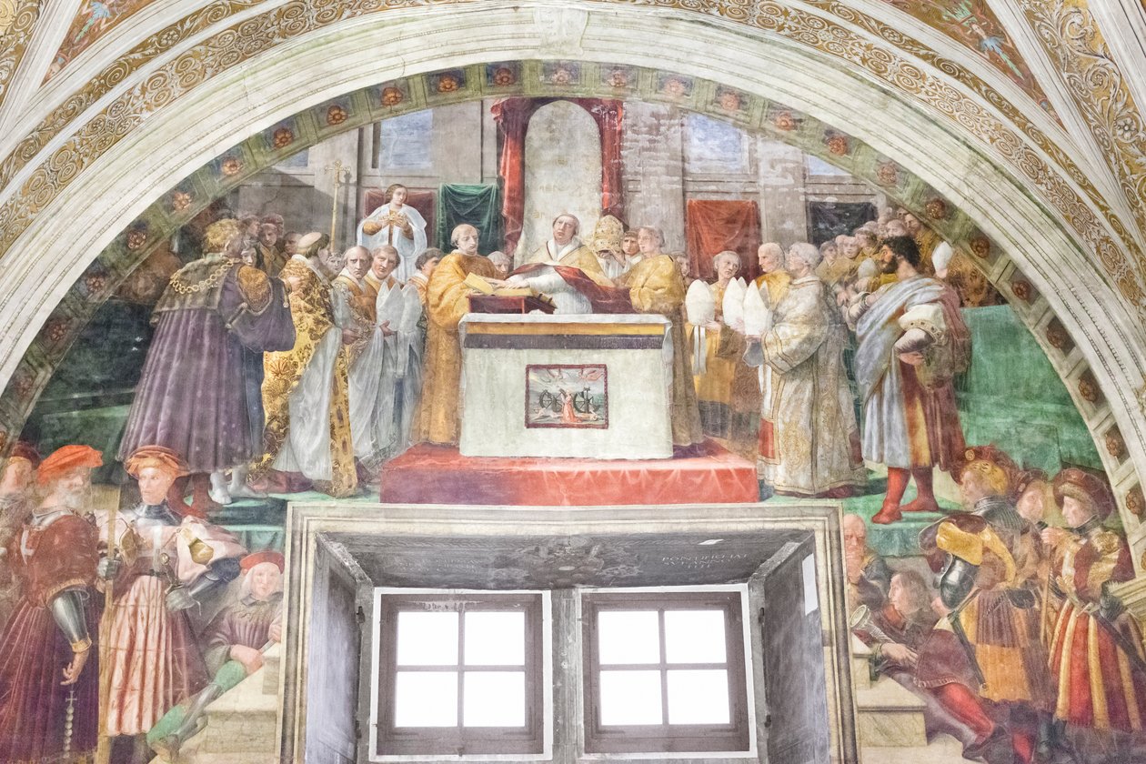 Leo III:s ed, eldrummet i borgo av Raphael (1483 1520)