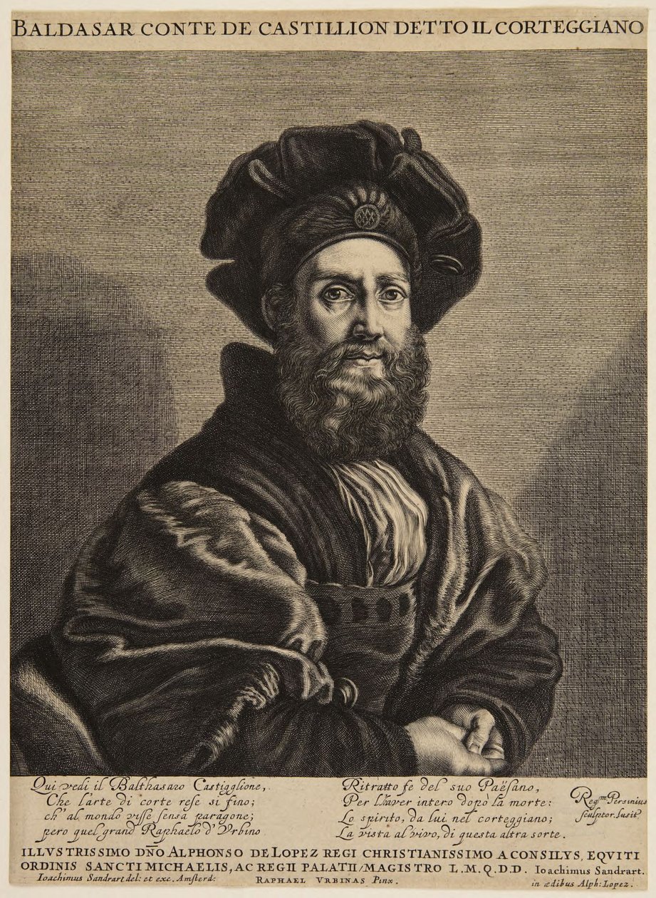 Balthasar, greve Castiglioni (Le Blanc III, nr 17; Andresen II, nr 3) av Raphael