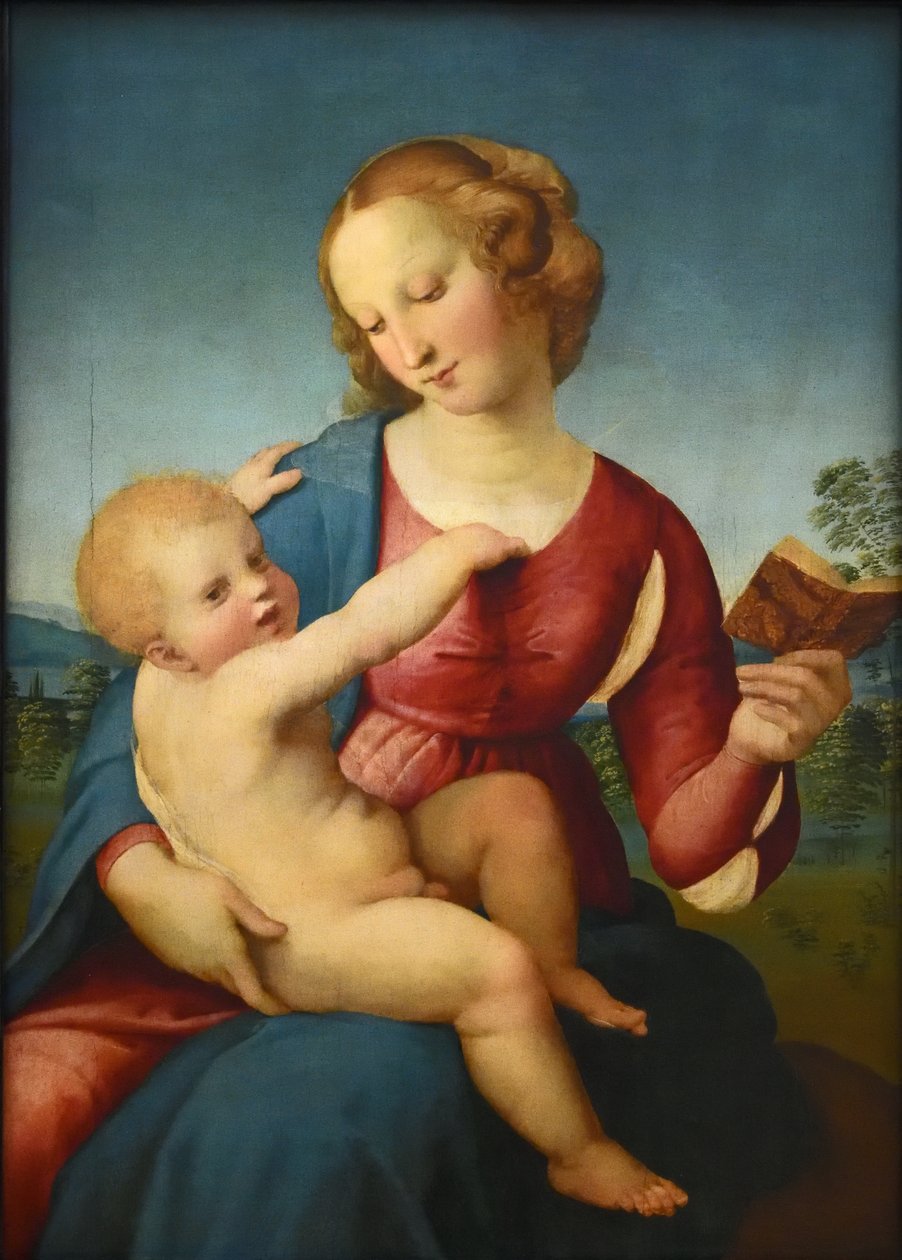 Tysk:  Maria med barnet / Madonna Colonna Colonna Madonna av Raphael