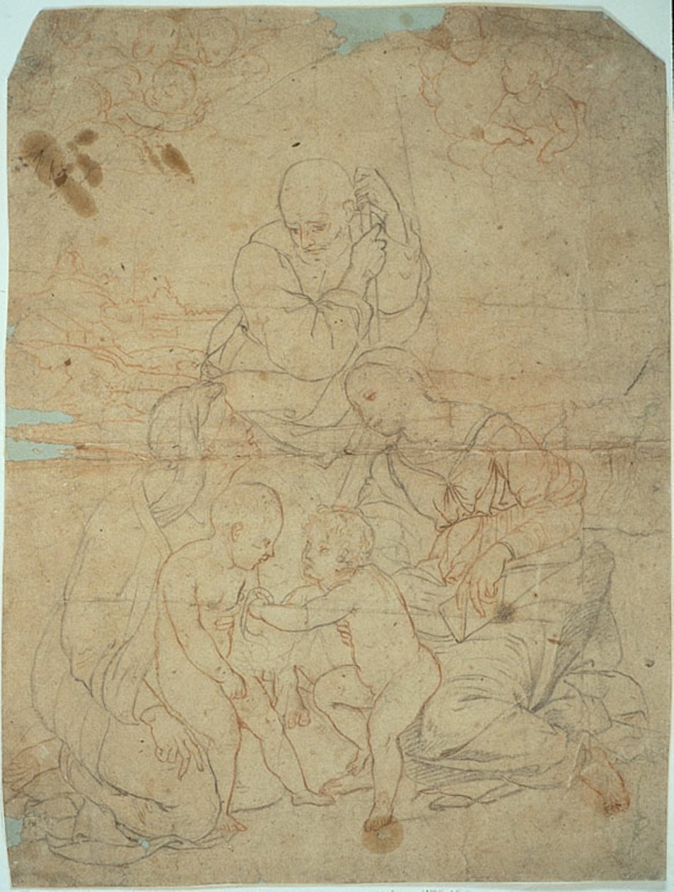 Helig familj med Saint Elizabeth och spädbarnet Johannes döparen av Raphael
