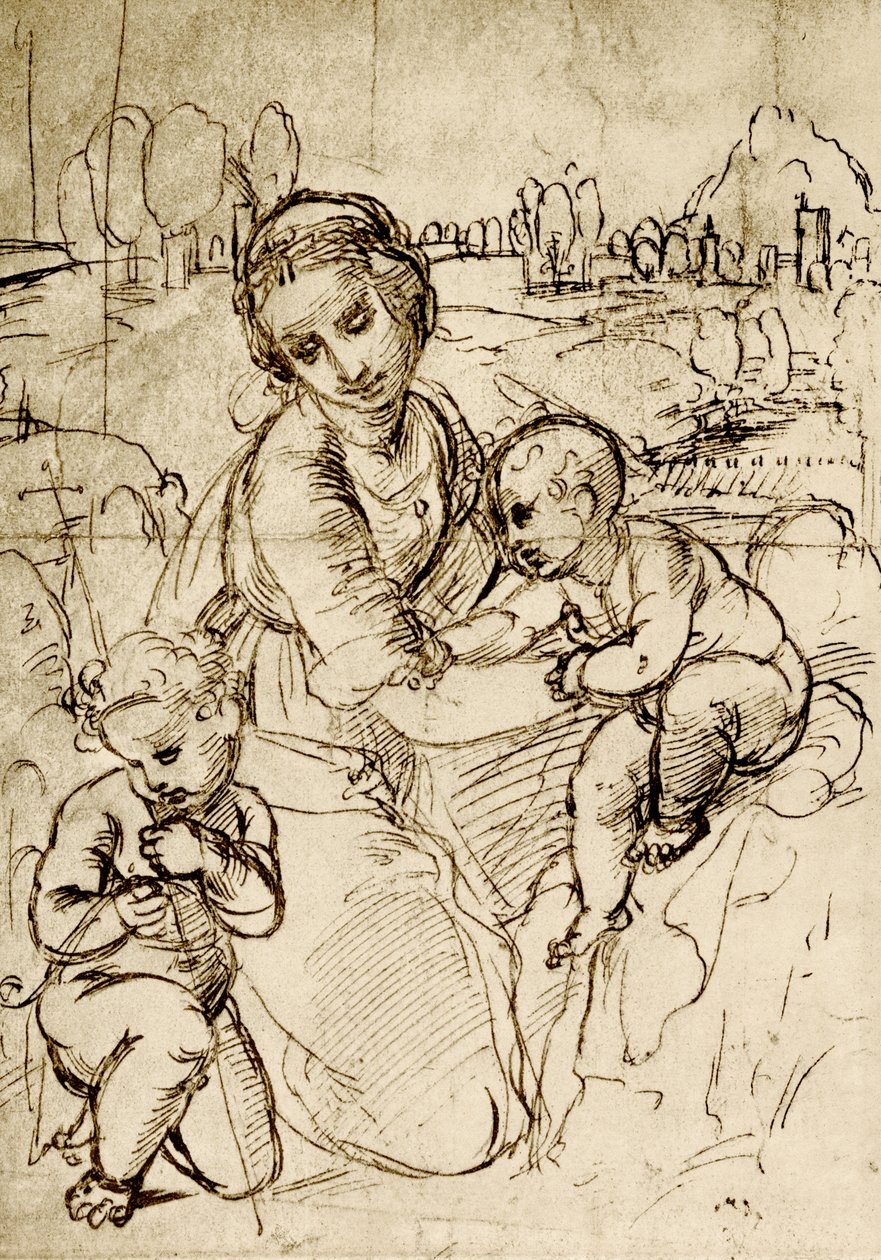 Madonna och barn med St. John av Raffaello Sanzio Raphael