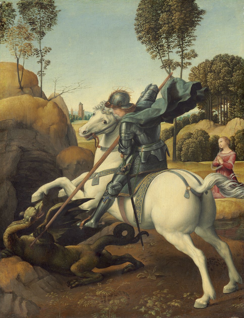 Sankt Georg och draken, ca 1506 av Raphael