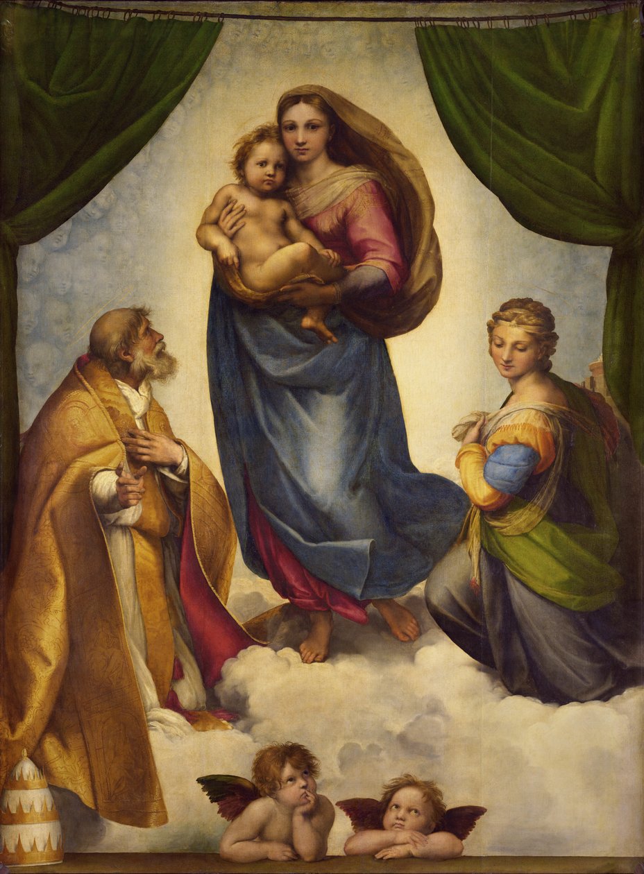 Madonnan i Sixtinska kapellet av Raphael