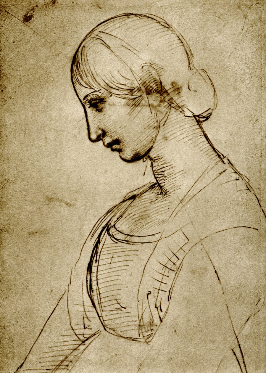 Studera på en Madonna av Raffaello Sanzio Raphael