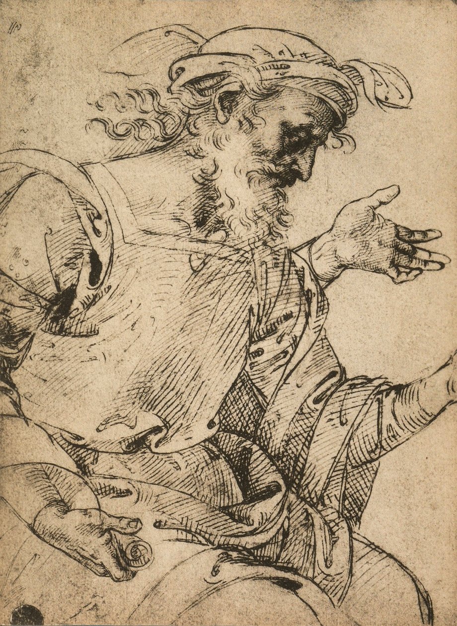 Profeten Hesekiel; teckning av Raphael. Gallerie dellAccademia, Venedig av Raffaello Sanzio Raphael