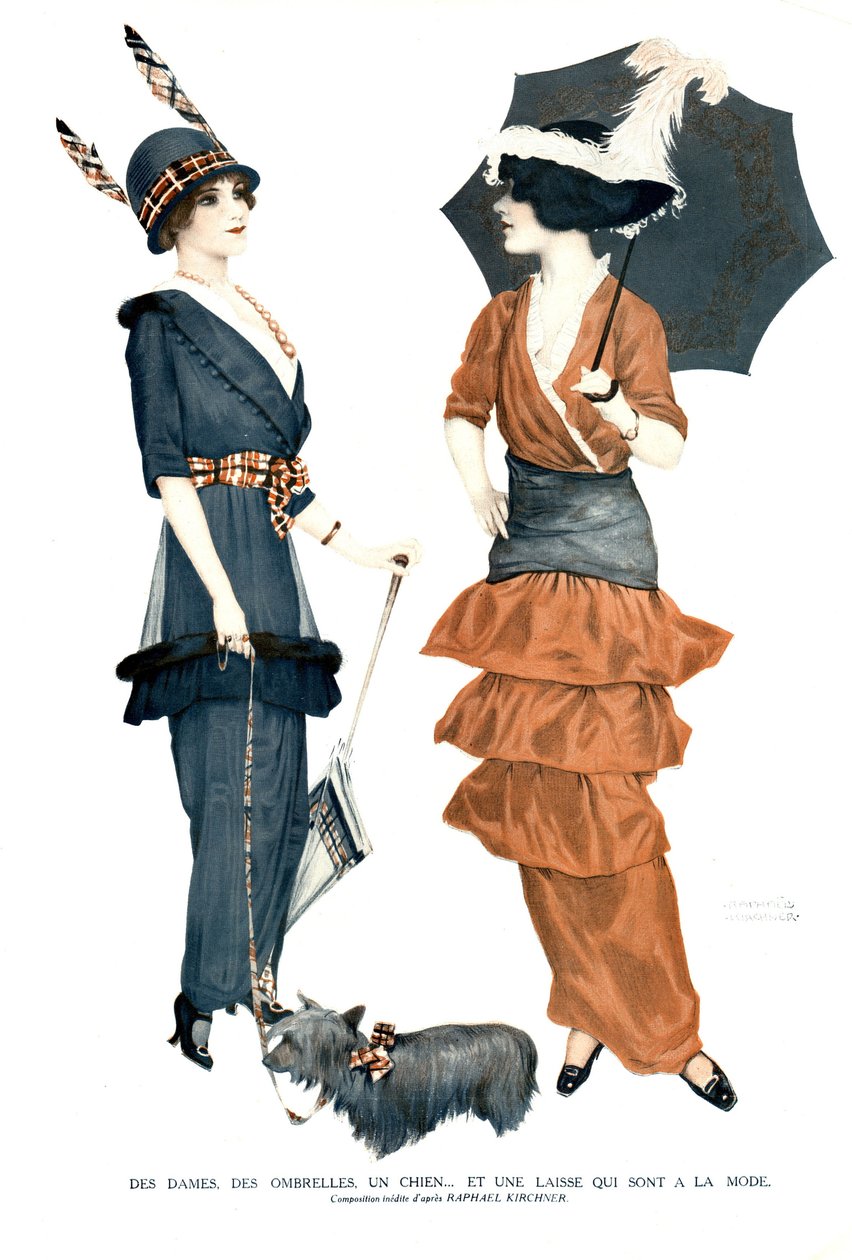 Illustration från "La Vie Parisienne av Raphael Kirchner