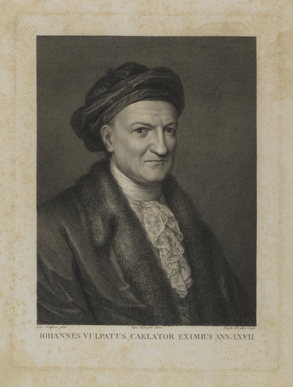 Johannes Vulpatus Caelator Eximus Ann. LXVII av Raphael Morghen