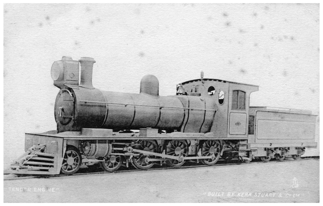 4-6-0 tender motor, ånglok byggt av Kerr, Stuart och Co, tidigt 1900-tal. av Raphael Tuck