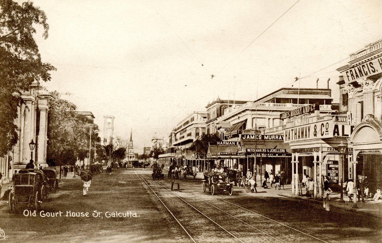 Old Court House St. Calcutta, ca 1900-20 (sepiafoto) av Raphael Tuck and Sons