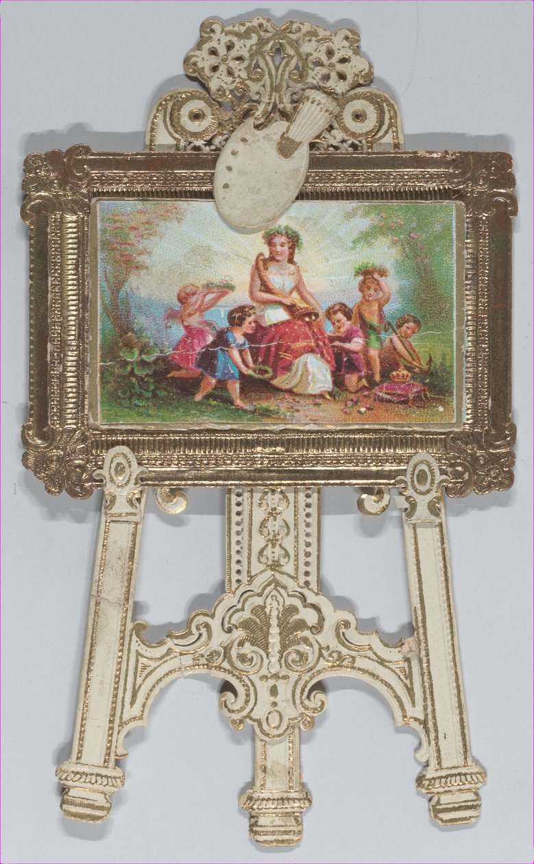Valentine - Stående staffli, kromolitografisk familj, 1873. av Raphael Tuck and Sons