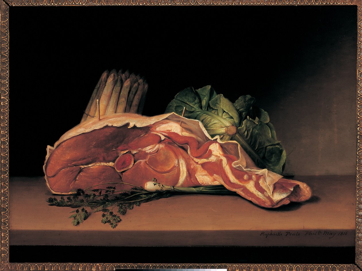 Kotlett och grönsaker, 1816 av Raphaelle Peale