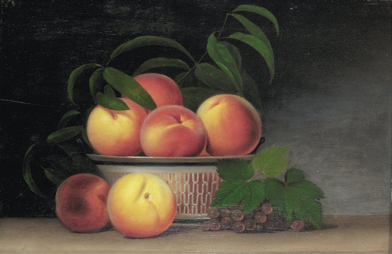 Stilleben med persikor, ca 1816 av Raphaelle Peale