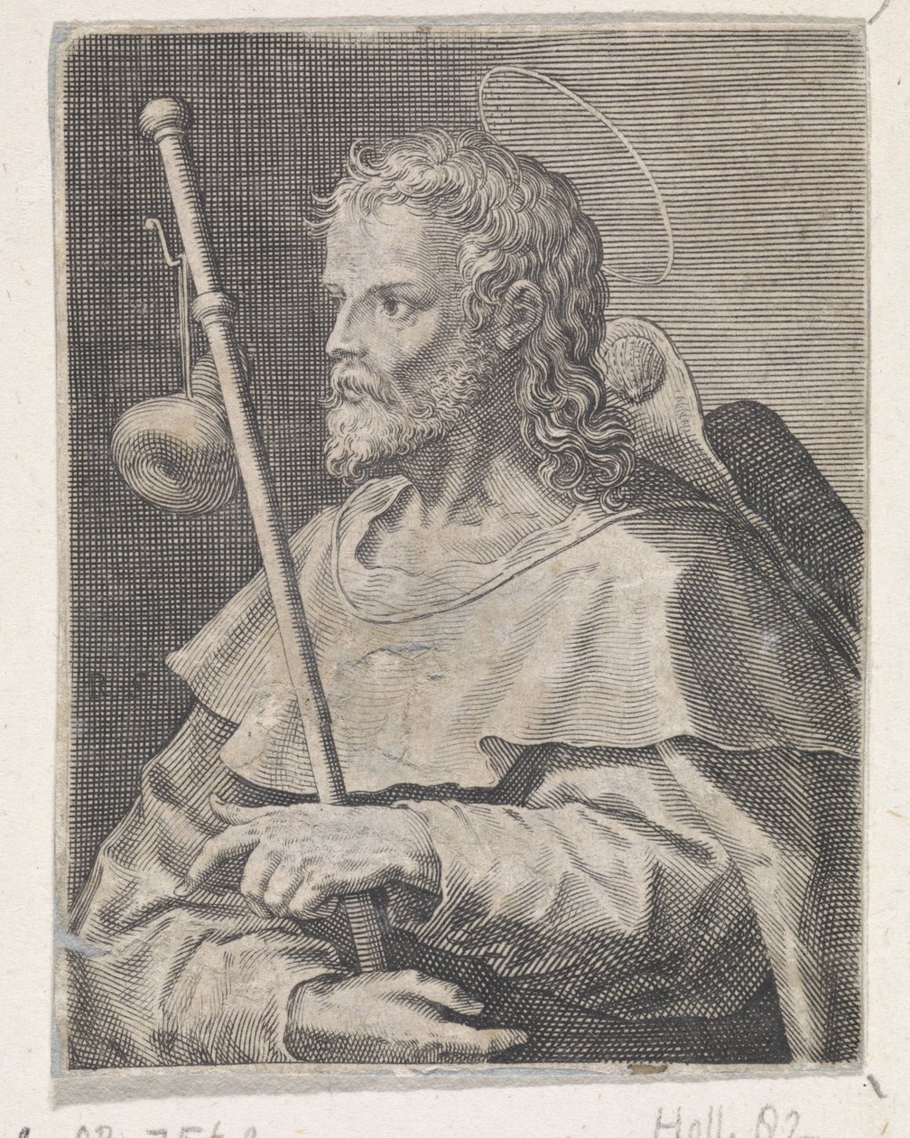 Aposteln Jakob den Större Kristus, Maria och de tolv apostlarna (serietitel) av Raphaël Sadeler (I)