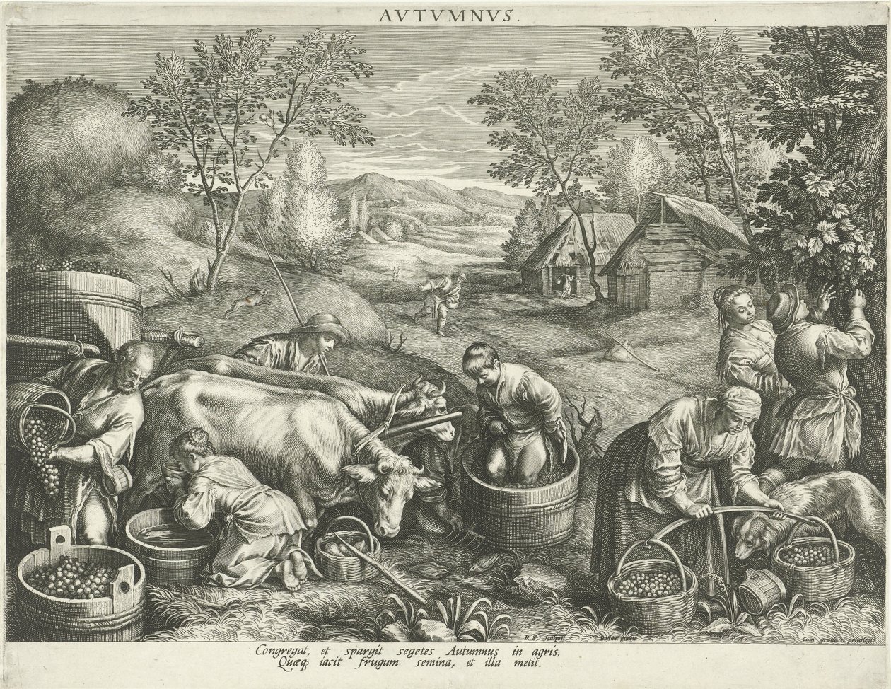 Höst Avtvmnvs (titel på objekt) Four Seasons (serietitel) av Raphaël Sadeler (I)