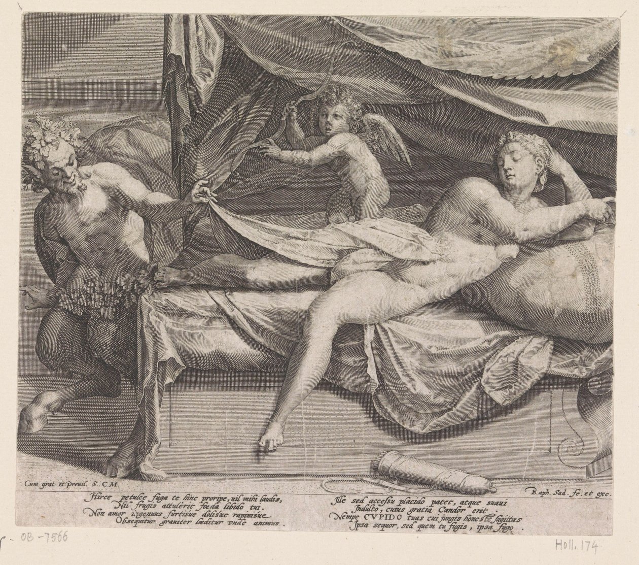 Jupiter en Antiope av Raphaël Sadeler (I)