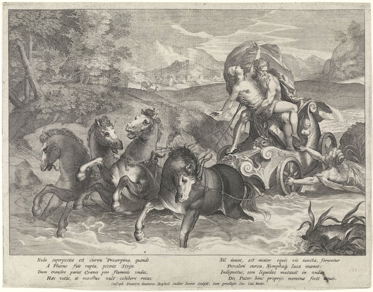 Rån av Proserpina av Raphaël Sadeler (II)