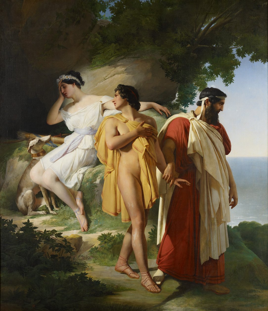 Telemachus och Eucharis, 1824 av Raymond Quinsac Monvoisin